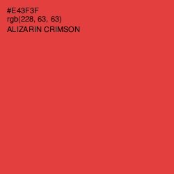 #E43F3F - Alizarin Crimson Color Image